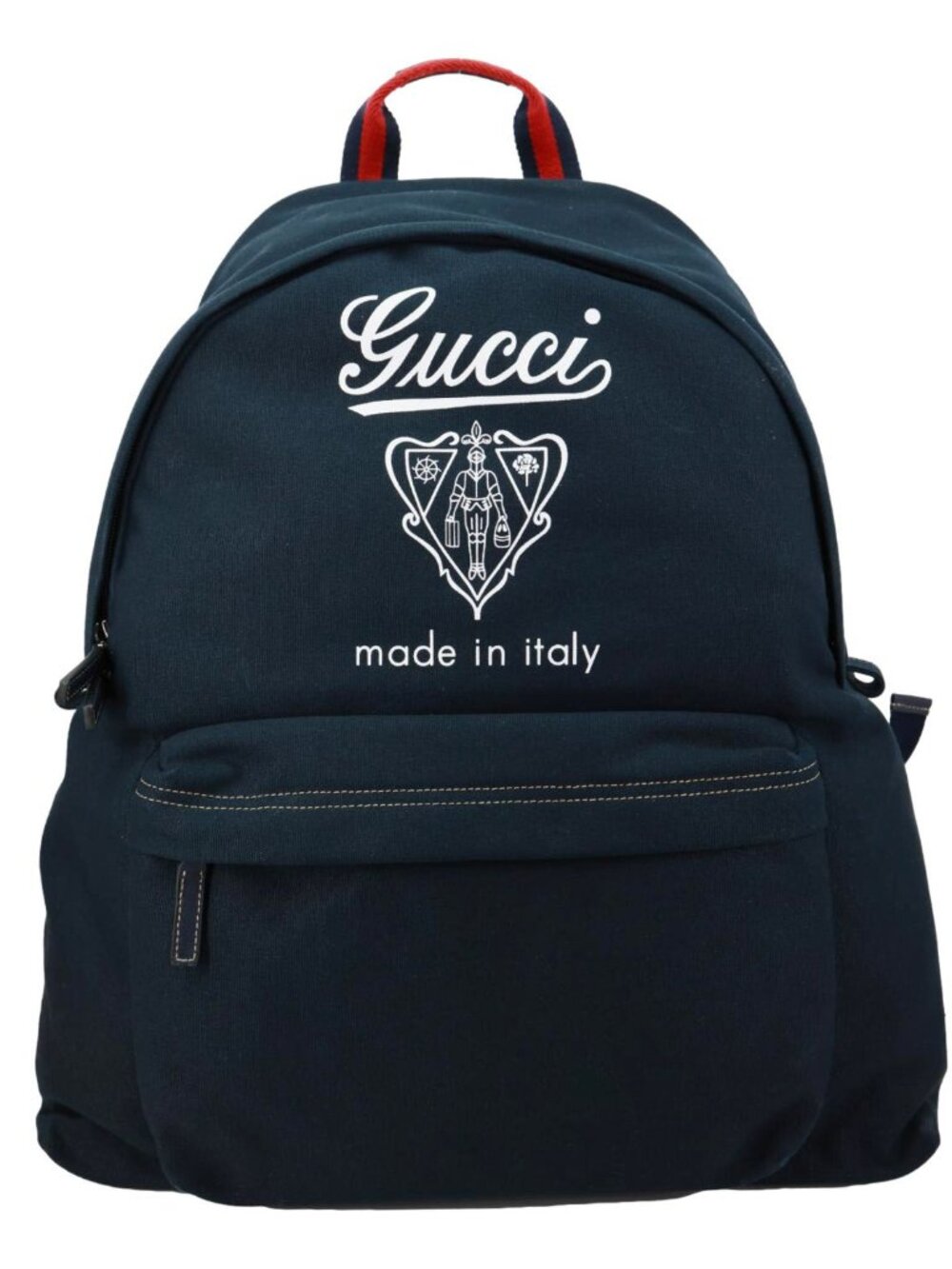 Gucci  Maxi Printed Fabric Backpack Navy Blue 821643